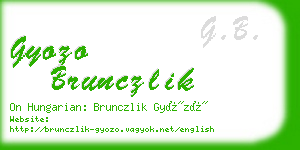 gyozo brunczlik business card